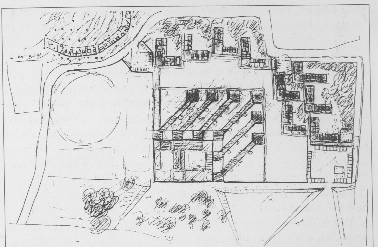 Brownlee  1963 Site Plan Sketch  Postwar Campus